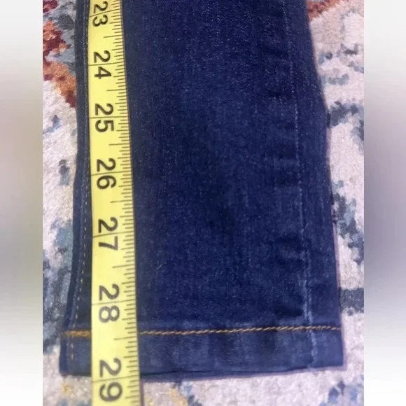 NWT PrettyLittleThing Denim Dark Wash Hi Rise 5 Pocket Skinny Jeans Sz 0 Ripped - Picture 11 of 11